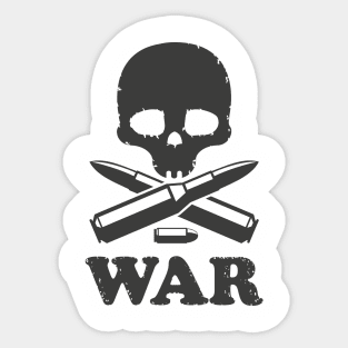 skull with bullets Sticker